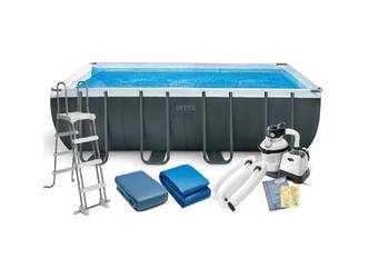 Basen Stelażowy Ogrodowy Prostokątny INTEX 549cm x 274cm x 132cm PremiumSet