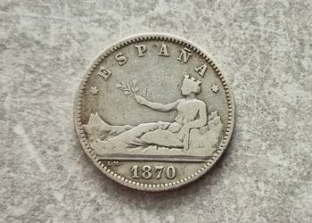 57) HISZPANIA - 1 Peseta - 1870 r.