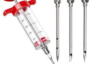 Strzykawka / Nastrzykiwarka do mięsa + 3 igły 50ml
