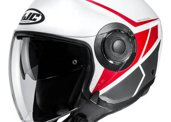 Otwarty kask jet skuter HJC i40 Blenda Camet Czerwony Biały