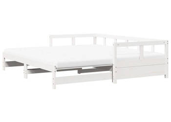 Łóżko dzienne rozsuwane z materacem białe sosna 80x200 cm WM-3321039
