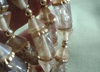Piękne stare francuskie korale naszyjnik lucite