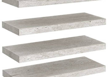 Półki ścienne 4 szt. szarość betonu 60 x 235 x 38 cm MDF WM-326599