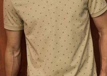 koszulka męska polo z nadrukiem Sinsay