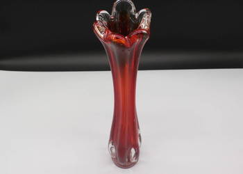 Rubinowy Wazon Szklany Best Art Glass Murano Style Lata 60/70