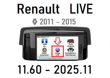 Mapa Renault Carminat LIVE 11.60 TomTom 2025.11 Scenic Laguna Megane ONLINE