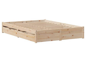 Rama łóżka bez materaca lite drewno sosnowe 160x200 cm WM-3301666