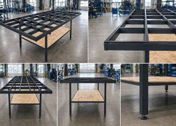 Stół montażowy do składania stolarki okiennej 2200 x 1250 - 900kg