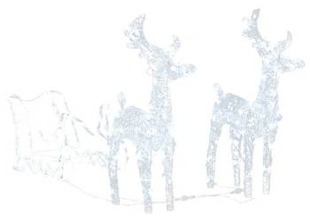 vidaXL Świąteczna dekoracja renifery z saniami, 160 diod LED(SKU:328514)