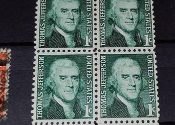 Znaczki pocztowe Thomas Jefferson 1c Znaczki pocztowe Thomas Jefferson 1c