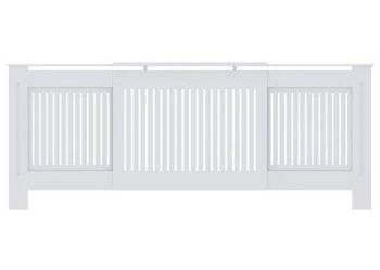 vidaXL Osłona na kaloryfer z MDF, biała, 205 cm(sku325547)