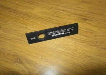Gramofon UNITRA GS 434 BERNARD nakładka logo 1szt.