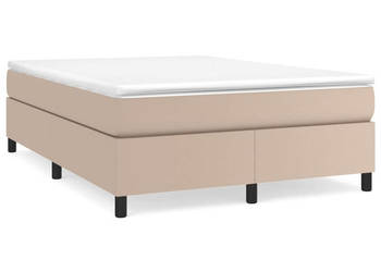 Łóżko kontynentalne z materacem cappuccino ekoskóra 140x190cm WM-3144607