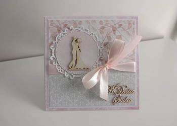 Kartka ślubna ręcznie wykonana handmade