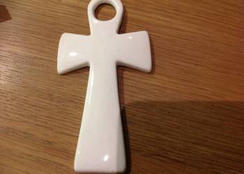 Krzyżyk Ceramiczny na Ściane ,Hand Made Sygnowany