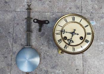179 Zestaw mechanizm starego zegara ściennego Junghans 1918r tarcza 14,5cm