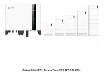 Zestaw Solis 5 kW + Dyness Tower PRO TP7 7,68 kWh