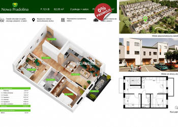 Mieszkanie 62.05m2 3-pokojowe Tarnów Skrzyszowska