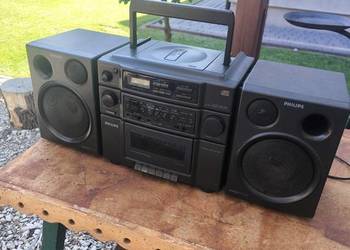 Radiomagnetofon Philips z kaseta plus CD zdejmowane głośniki