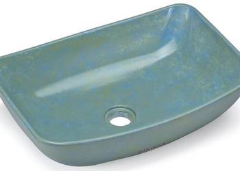 Umywalka 50 cm VIRGO BASIC – GRANITE, niebieski i zielony