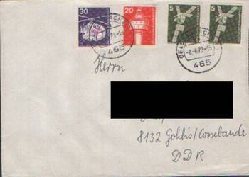 Kop. z  koresp. Filat. RFN - DDR 1975