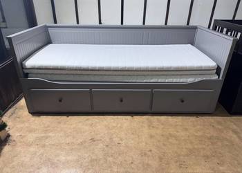IKEA HEMNES Leżanka Łóżko z 3 szufladami, 2 materace ,szare Transport