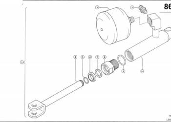Claas Lexion 600 NURNIK-CYLINDER 0000405692 (Siłownik hydr. przestawianie …