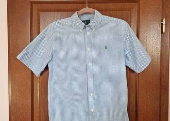 Koszula bawełniana w kratę krótki rękaw Ralph Lauren dla chłopca 14-16 lat