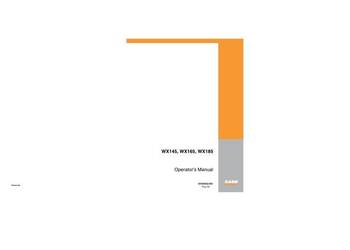 CASE WX145 WX165 WX185 instrukcja obsługi, katalog częsci