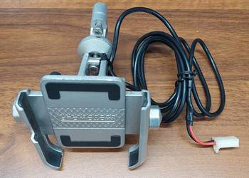 Aluminiowy uchwyt motocyklowy MOTOWOLF do telefonu z ładowarką