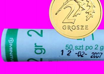 2 gr groszy 2007 Mennicze, Rolka Bankowa
