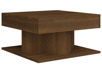 Stolik kawowy brązowy dąb 57x57x30 cm płyta wiórowa WM-815944