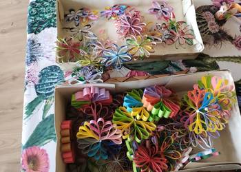 PRL gwiazdki choinkowe hand made folk
