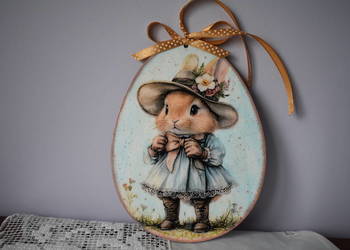 Jajko pisanka decoupage zawieszka dekoracja