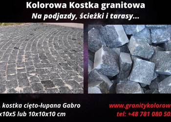 Hit Sprzedaży - Kostka Granitowa CZARNA cięto-łupana 10x10x5