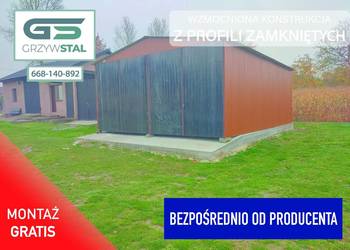 Garaż blaszany Brązowy - Magazyn Garaże Blaszane - Wiata – GRZYWSTAL
