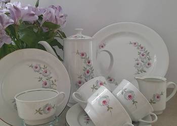 Serwis śniadaniowo-kawowy Stadtlengsfeld 1950-1963 vintage stara porcelana