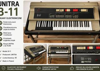 Organy Unitra Eltra B-11 PRL | Vintage | Kolekcjonerskie | Oryginalny Stoja