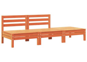 Ogrodowa sofa 3-osobowa woskowy brąz lite drewno sosnowe WM-838037