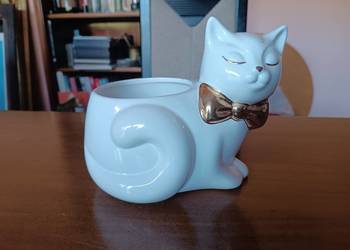 Duża figurka kota / podstawka. Porcelana sygnowana LASTRA