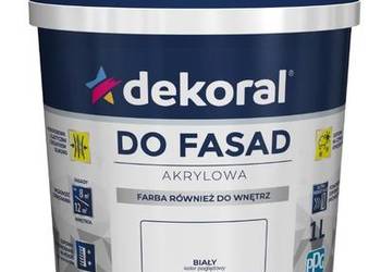 Dekoral do fasad. 10l farba akryl akrylowa biały.