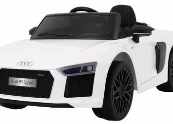 Auto na akumulator Audi R8 Spyder białe EVA 2x45W
