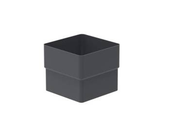 Krop złączka kwadratowa rury spustowej 80x80 grafit metal ral 7016
