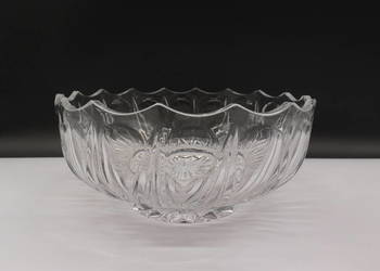 Masywna szklana misa z czasów PRL-u