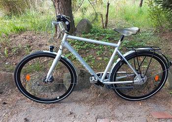 Designerski Perłowy Rower Miejski Męski Cortina Speed Nexus 8 Led 28