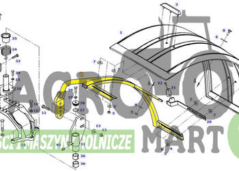 H931700030022, 931700030022 UCHWYT BŁOTNIKA RH AGCO