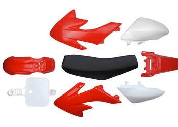 PLASTIKI OWIEWKI KOMPLET POCKET BIKE MINI CROSS MRF PITBIKE - Czerwone