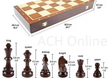 ACH! Turniejowe szachy Staunton 6 (52x52cm, król 98mm, 4*hetman)