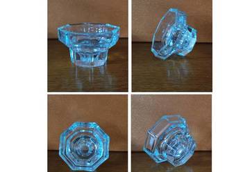 kryształowy świecznik  fazowany cięty lśniący