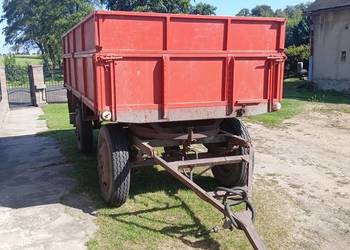 Przyczepa rolnicza D-44B z 1987 roku, z zapasowym kołem, pełną dokumentacją